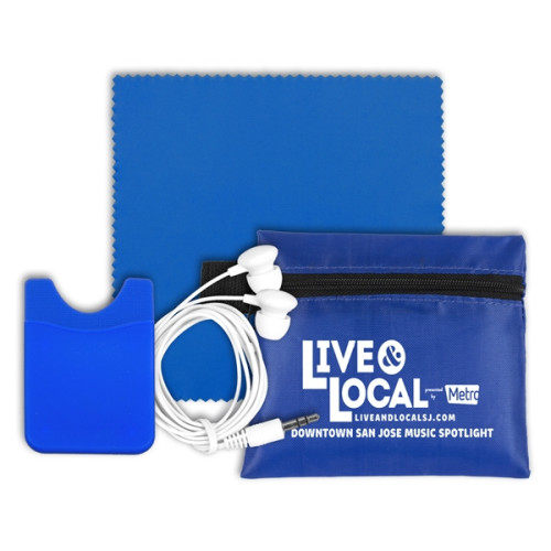 Mobile Tech Earbud Kit with Microfiber Cleaning Cloth