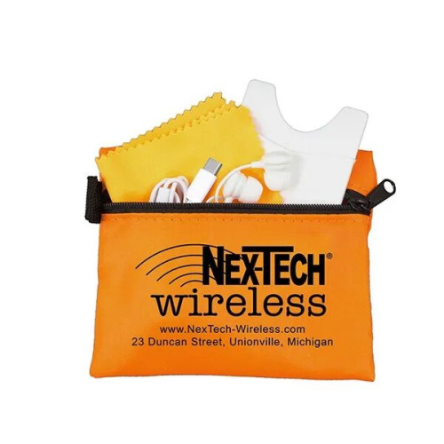 Mobile Tech Earbud Kit with Microfiber Cleaning Cloth