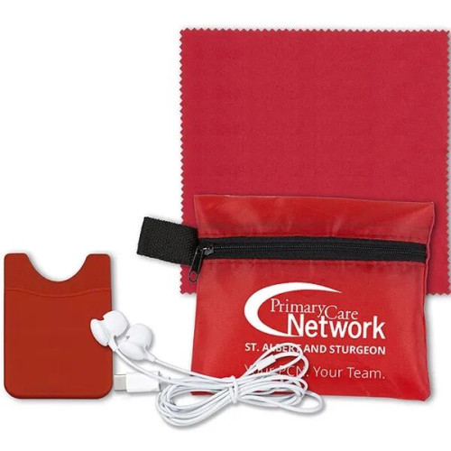 Mobile Tech Earbud Kit with Microfiber Cleaning Cloth