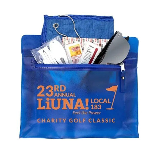16 Piece Golf Kit in Travel Pack with Components inserted in