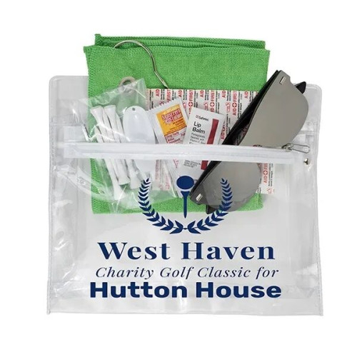 16 Piece Golf Kit in Travel Pack with Components inserted in