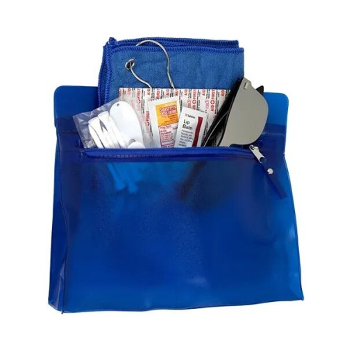 16 Piece Golf Kit in Travel Pack with Components inserted in