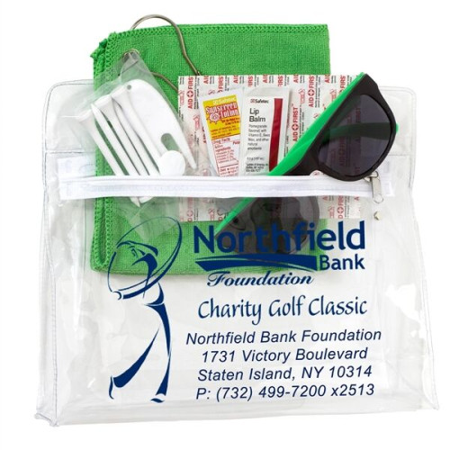 16 Piece Golf Kit in Travel Pack with Components inserted in