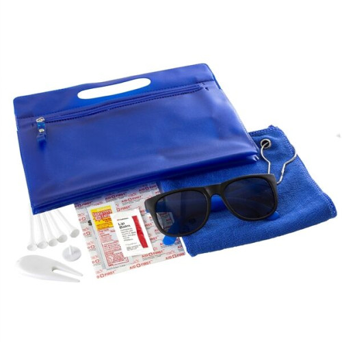 16 Piece Golf Kit in Travel Pack with Components inserted in