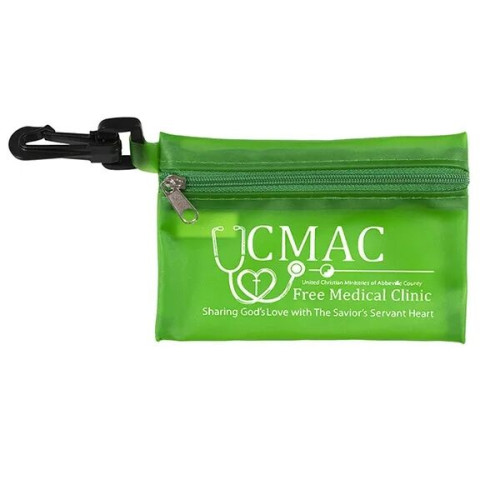 Translucent Zipper Storage Pouch with Plastic Hook