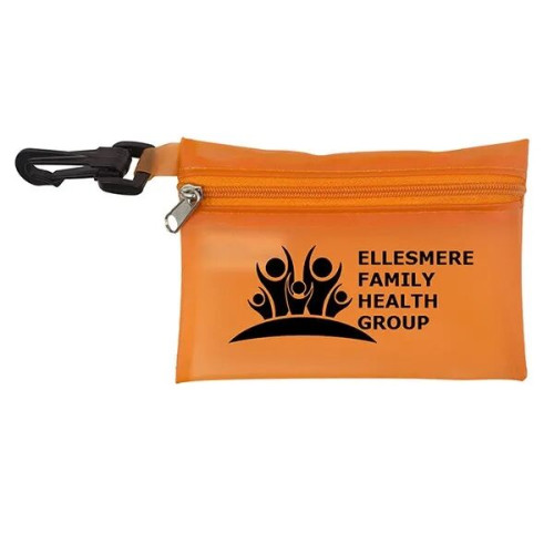 Translucent Zipper Storage Pouch with Plastic Hook