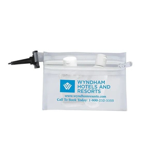 Translucent Zipper Storage Pouch with Plastic Hook