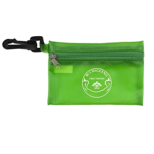 Translucent Zipper Storage Pouch with Plastic Hook