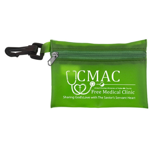 Translucent Zipper Storage Pouch with Plastic Hook