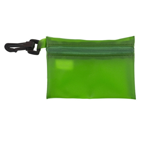 Translucent Zipper Storage Pouch with Plastic Hook