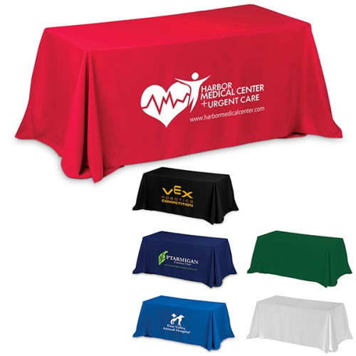 3-Sided Economy 8 ft Table Cloth & Covers (PhotoImage Full