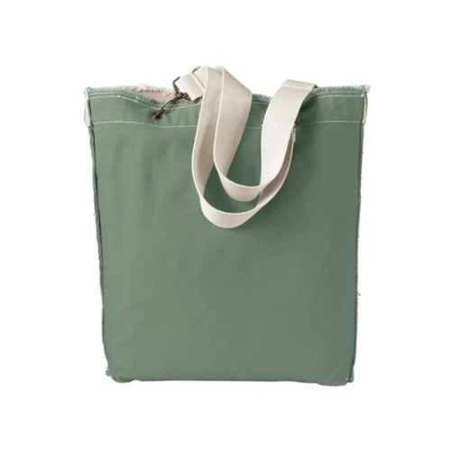 Authentic Pigment 14oz. Direct-Dyed Raw-Edge Tote