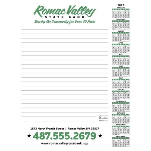 Skinner & Kennedy® Scratch Pad Calendar