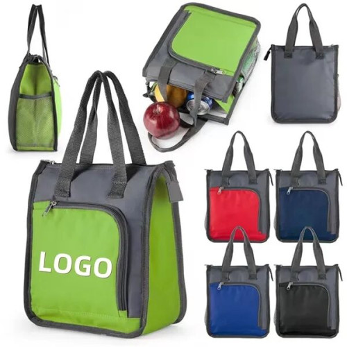 Oxford Color-Block Portable Lunch Bag