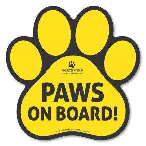 Paw Print Car Magnet 5.75 x 5.75