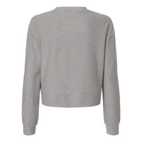 Boxercraft Women's Ribbed Knit Cropped Boxy Crew