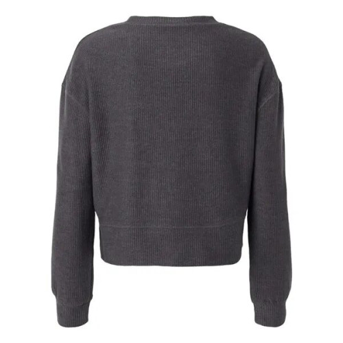 Boxercraft Women's Ribbed Knit Cropped Boxy Crew