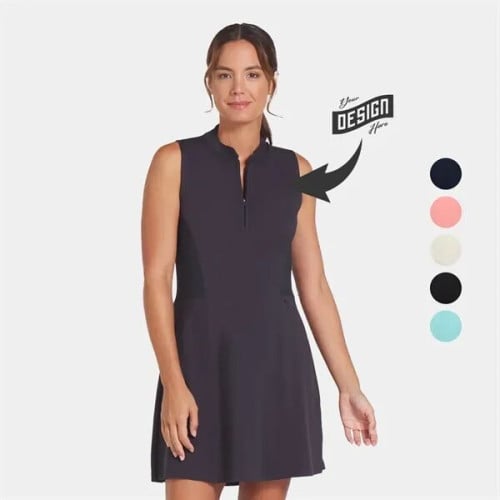 PUMA® Aerlon Mock Women's Sleeveless 1/4-Zip Golf Dress