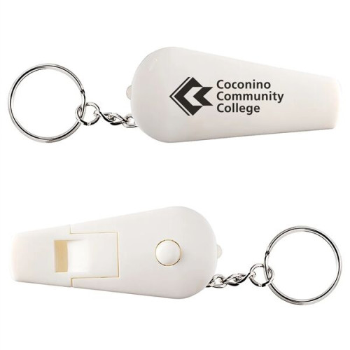 Flashlight Whistle Keychain