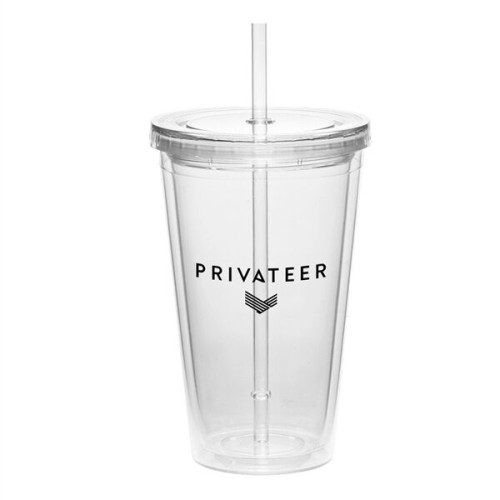 16 oz Cup w/Straw
