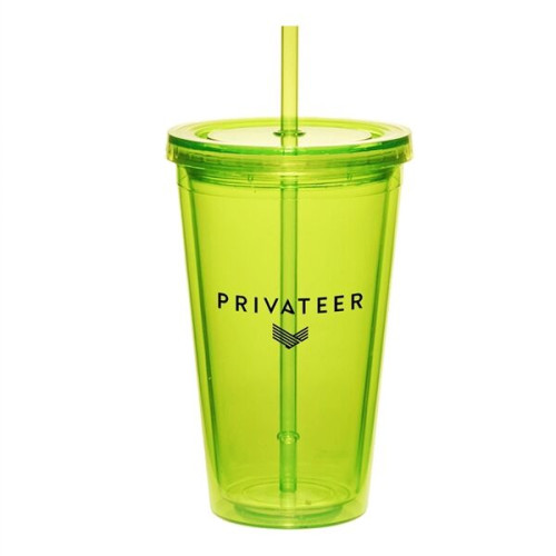 16 oz Cup w/Straw