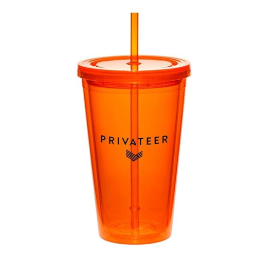 16 oz Cup w/Straw