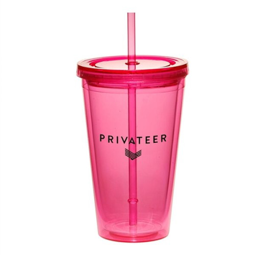 16 oz Cup w/Straw