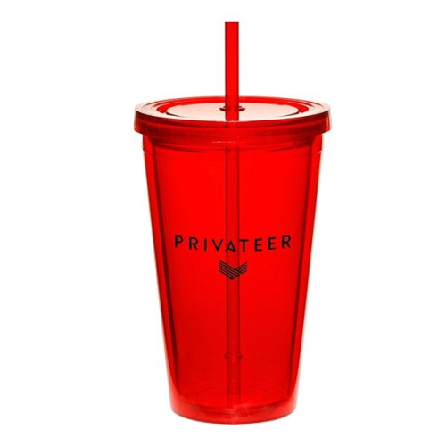 16 oz Cup w/Straw