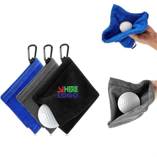 MOQ50 Golf Ball Towel with Clip
