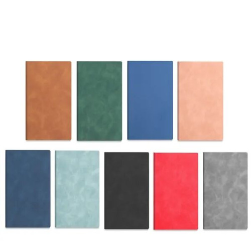 PU Leather A6 Business Notebook With Ribbon Bookmarks