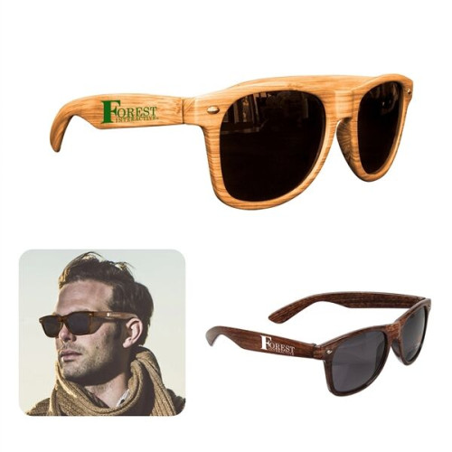 Wood Tone Sunglasses