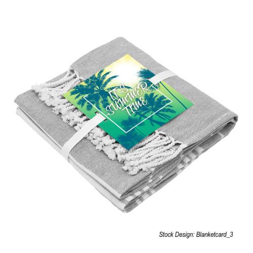 Recycled Beach Blanket With Tassel Fringe