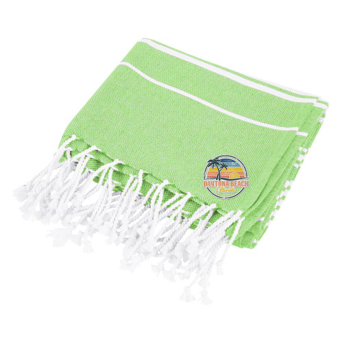 Recycled Beach Blanket With Tassel Fringe