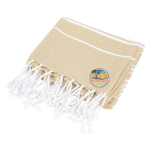 Recycled Beach Blanket With Tassel Fringe