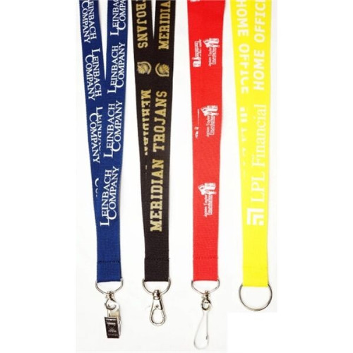 3/4" USA Made Polyester Lanyard w/ ID Badge Holder