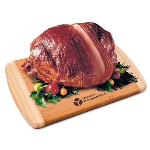 Spiral-Sliced Whole Ham with Bamboo Cutting Board