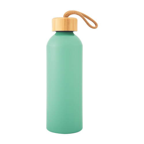 25 Oz. Full Laser Blaire Recycled Aluminum Bottle With Bamboo Lid
