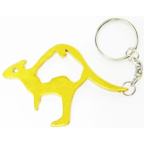 Kangaroo shape bottle opener keychain