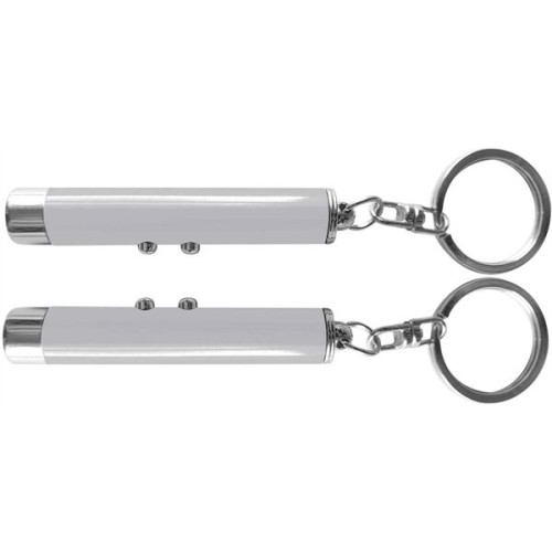 Dual function laser pointer and LED flashlight  keychain