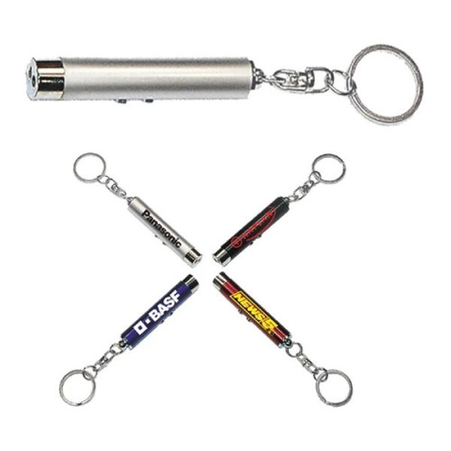 Dual function laser pointer and LED flashlight  keychain