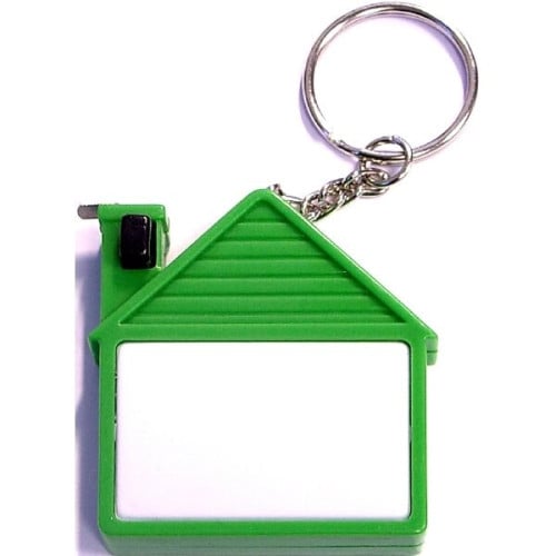 House shape tape measure key chain