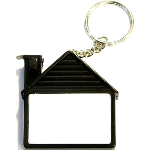 House shape tape measure key chain