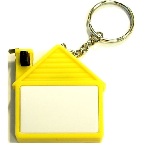 House shape tape measure key chain