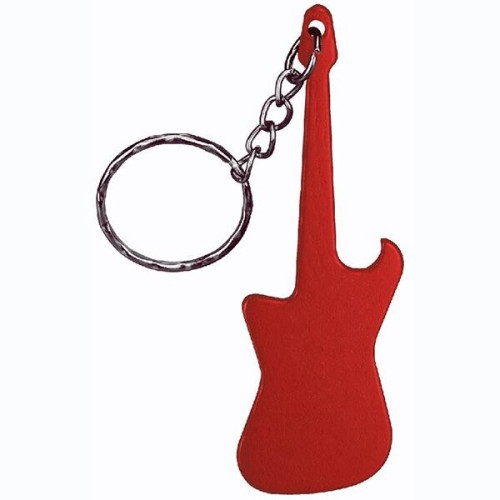 Guitar Shaped Bottle Opener Keychain
