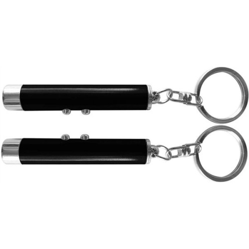 Dual function laser pointer and LED flashlight  keychain