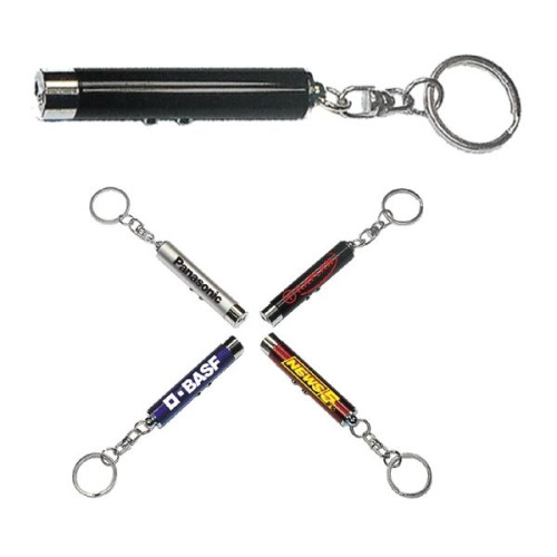 Dual function laser pointer and LED flashlight  keychain