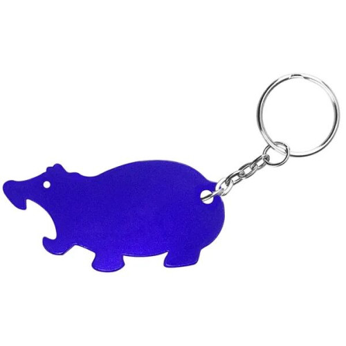 Hippo shape bottle opener key chain