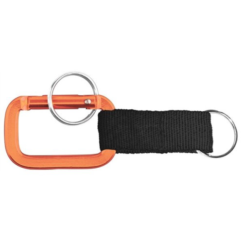 Square Shaped Carabiner with Strap and Key Ring
