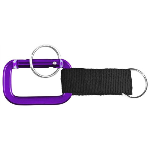 Square Shaped Carabiner with Strap and Key Ring