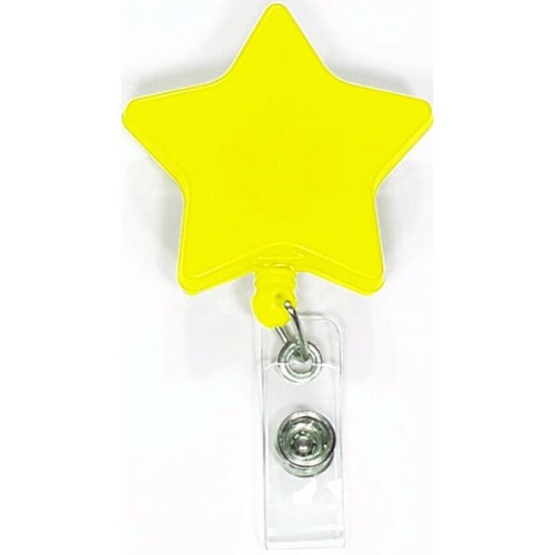 Star shape retractable badge holder with carabiner
